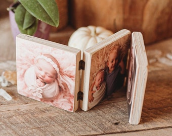 Accordion Wood Photo Block | Custom Photo Print | Wood Photo Block | Wood Photo Print | Photo Block Gifts| Valentines Day Photo Wood Block