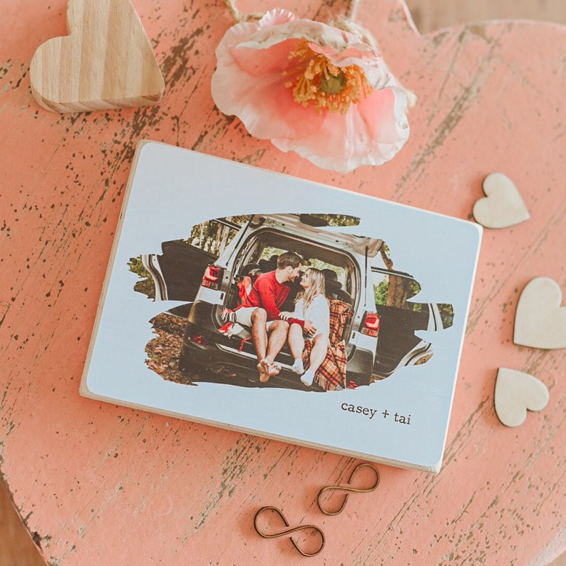 Custom Print Photo Wood Block | Custom 5x7" Photo Block, Custom Photo Print Wood Block, Photo Print Wood Block | Couples Valentines Gift