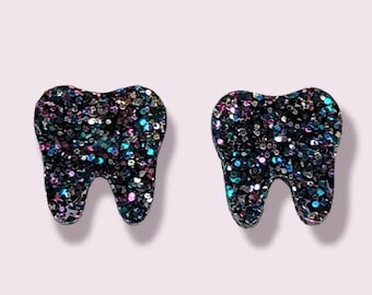 Pendientes de diente, regalo dental, molar, diente, regalo para asistente dental, pendientes dentales