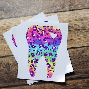 Tooth sticker, Tooth decal, dental assistant stickers, dental hygienist sticker, dental gift, dental sticker, tooth