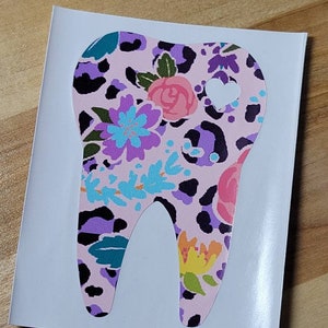 Tooth decal, Tooth sticker, dental assistant stickers, dental hygienist sticker, dental gift, dental sticker, tooth