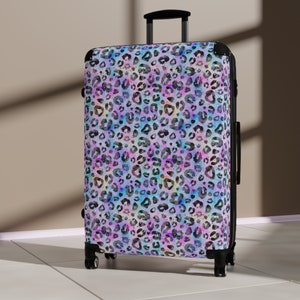 Cheetah Print Hardshell Suitcase | Rolling Carry-On Luggage image 4