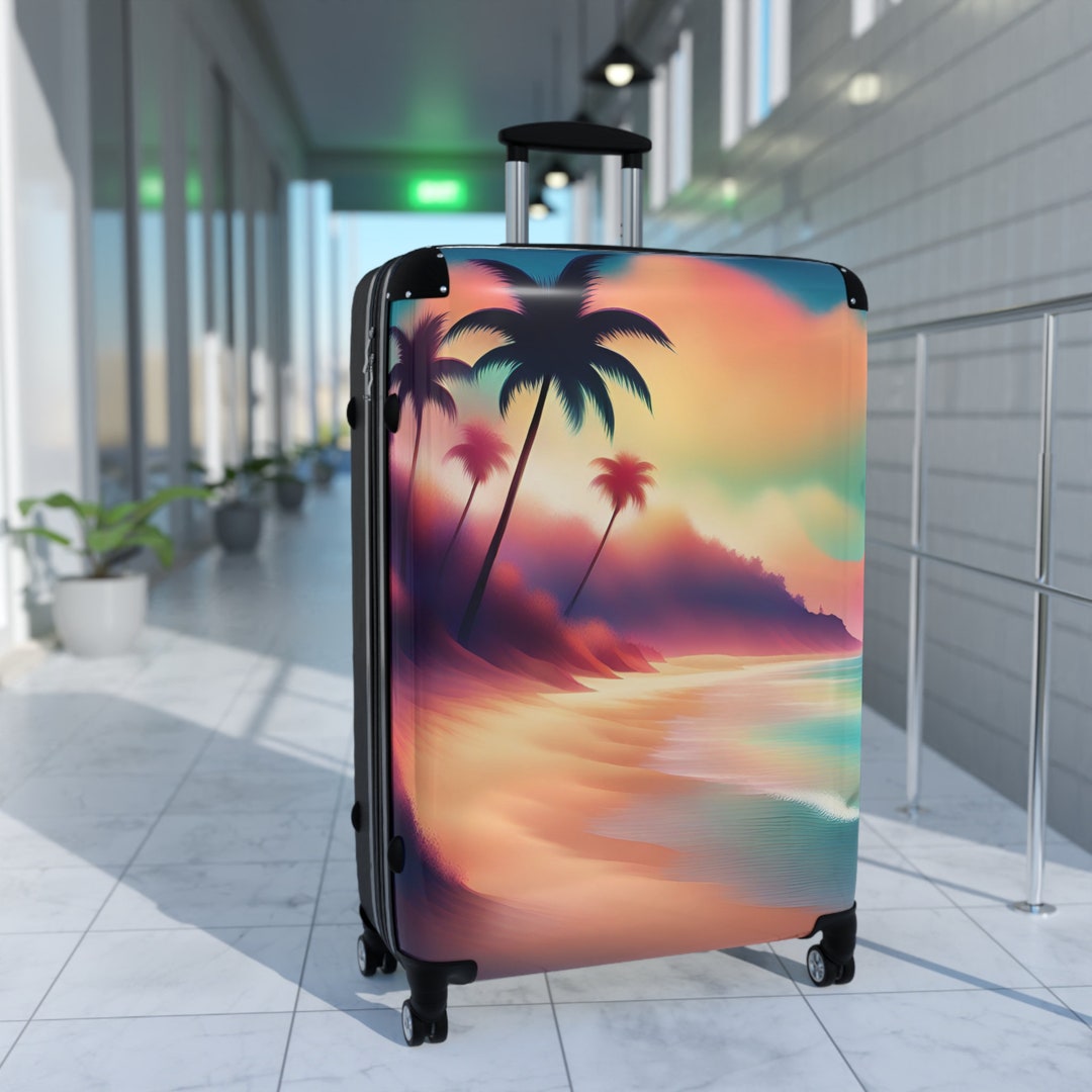 Suitcase Travel Gear Carry on Bag Checked Luggage Large Suitcase Etsy