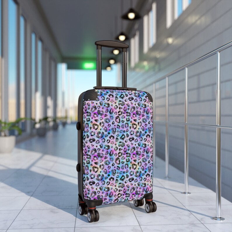 Cheetah Print Hardshell Suitcase | Rolling Carry-On Luggage image 10