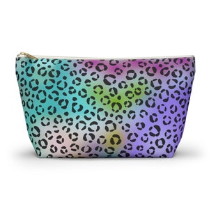 Estampado de guepardo, Bolsa de maquillaje, Bolsa cosmética, Bolsa de útiles escolares, Poof de maquillaje, Bolsa de aseo, Bolsa de accesorios de viaje, Accesorios de viaje