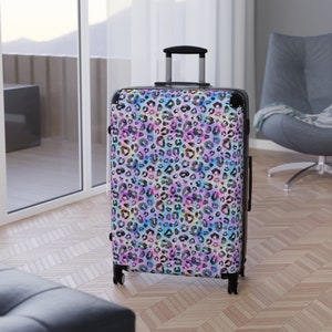 Cheetah Print Hardshell Suitcase | Rolling Carry-On Luggage image 5