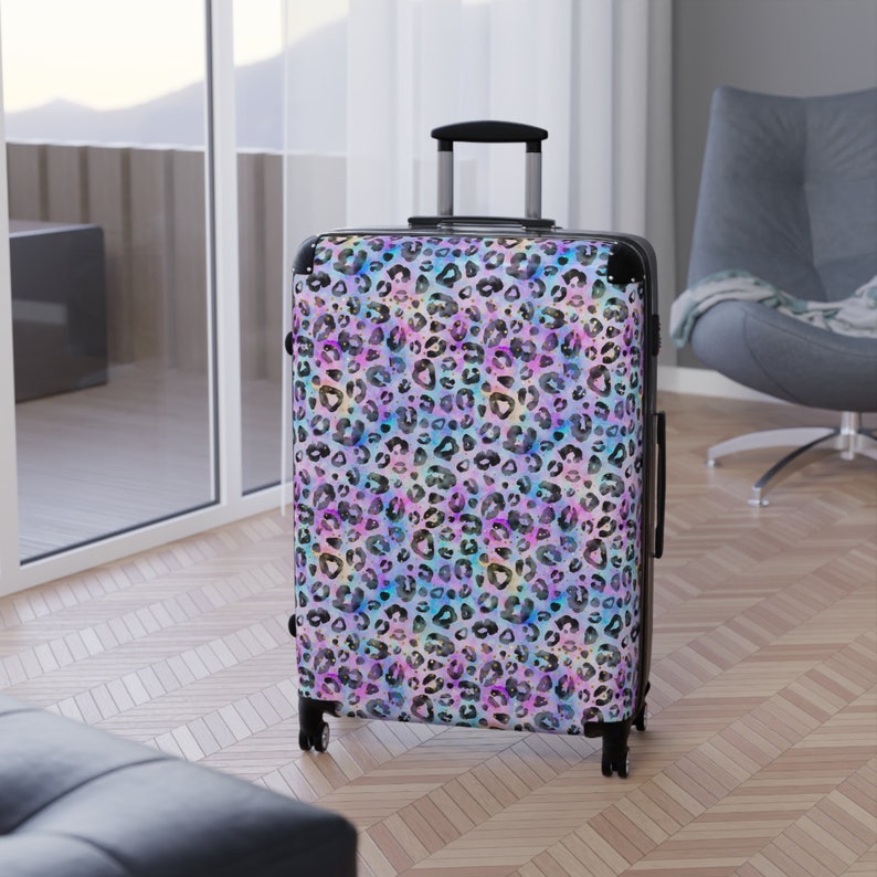 Cheetah Print Hardshell Suitcase | Rolling Carry-On Luggage image 5