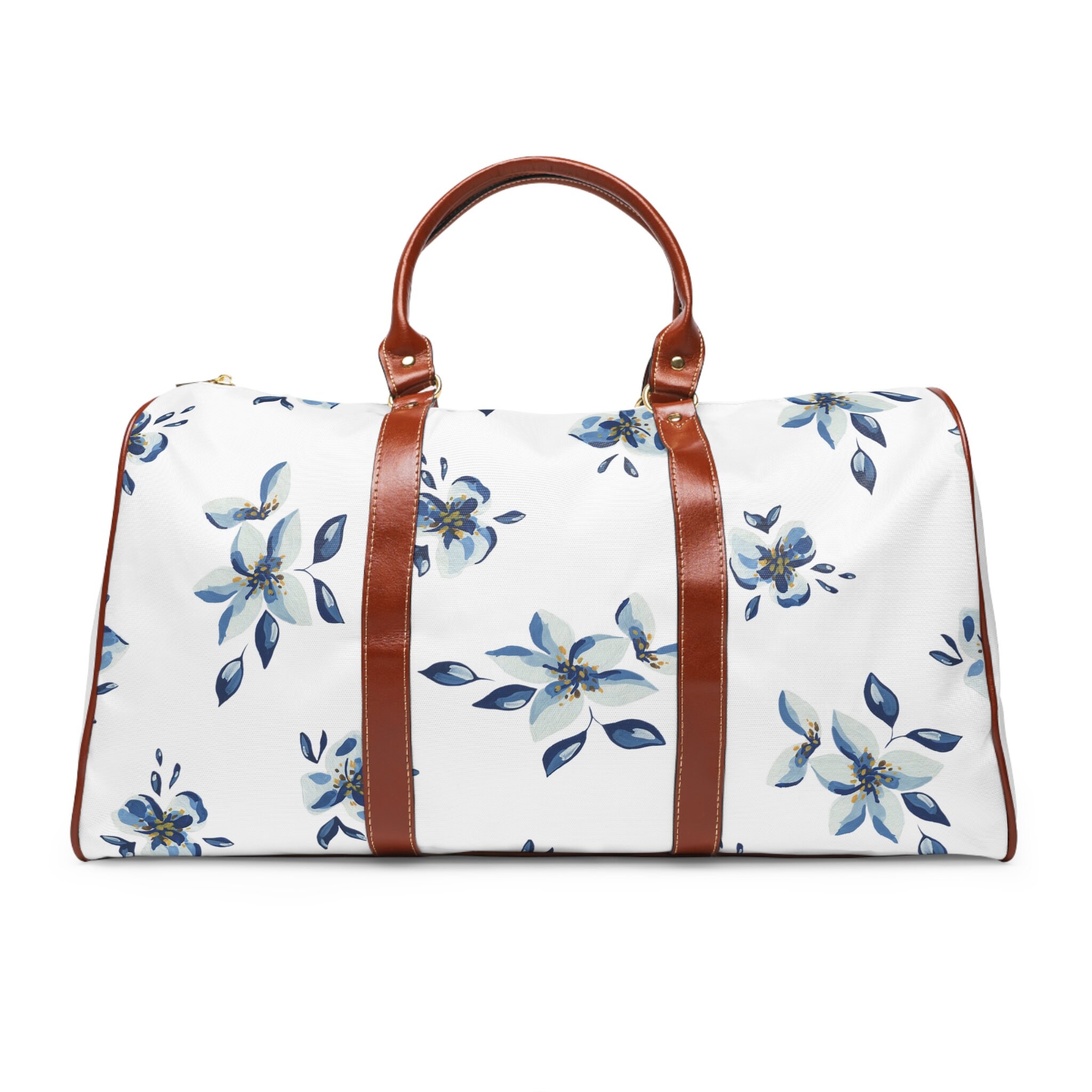 Blue Floral Weekender - Lightweight Travel Tote - DipaliZ main image 0
