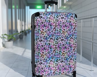Cheetah Print Hardshell Suitcase | Rolling Carry-On Luggage