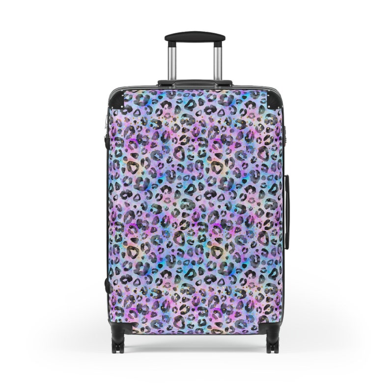 Cheetah Print Hardshell Suitcase | Rolling Carry-On Luggage image 2