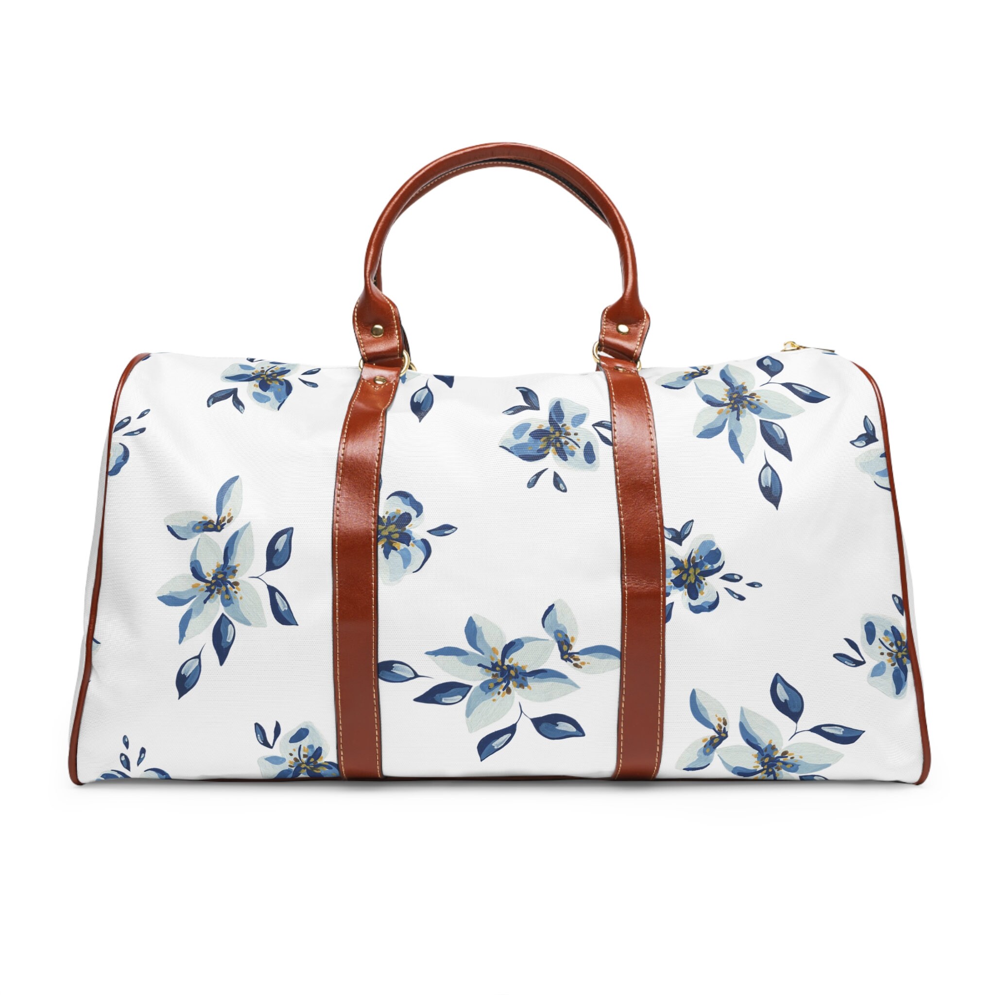 Blue Floral Weekender - Lightweight Travel Tote - DipaliZ main image 1