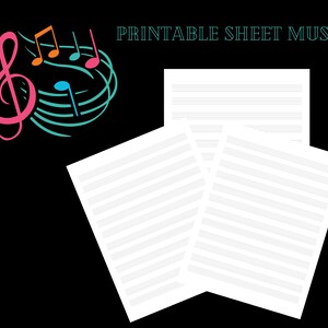 Printable download blank music sheet