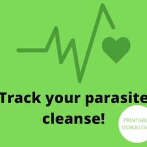 PARASITE CLEANSE daily tracker.
