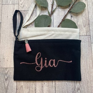 Pulsera personalizada / Regalo de cumpleaños para ella / Pulsera personalizada / Regalo de damas de honor / Pulsera con nombre / Titular de la tarjeta de regalo / Monedero