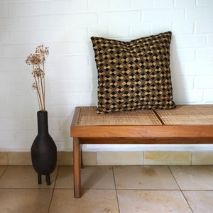 African Kuba Cloth Pillow Handmade Kuba Shoowa Cloth Cover Authentic Congo Raffia African Tribal Pillow Cover Throw Pillow Pattern