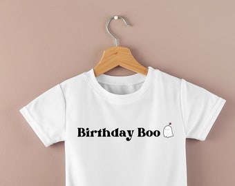 Birthday Boo Ghost Youth Tee, Halloween Birthday, October Birthday, Boo Shirt, Halloween Boo Shirt, Ghost Theme Birthday, Cute Retro Ghost