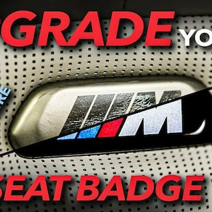 BMW M3 M4 F80 / F82 Cracked Seat Badge Repair Kit - BLACK Facelift
