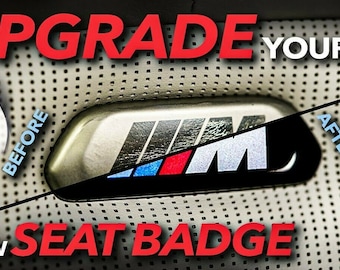 BMW M3 M4 F80 / F82 Cracked Seat Badge Repair Kit - BLACK Facelift