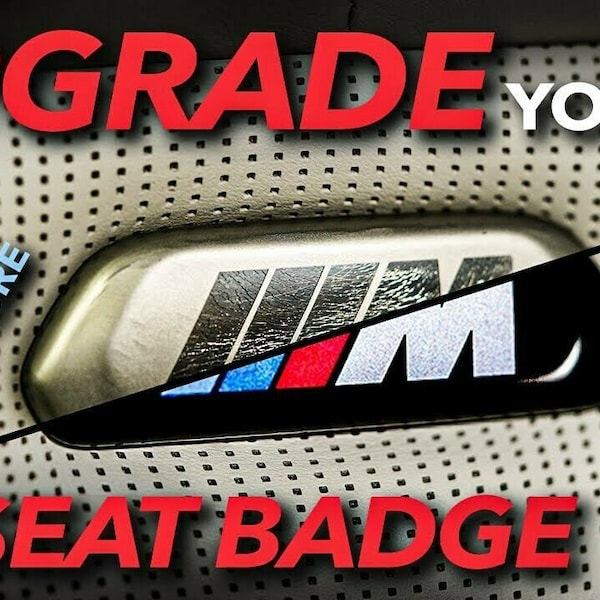 BMW M3 M4 F80 / F82 Cracked Seat Badge Repair Kit - BLACK Facelift