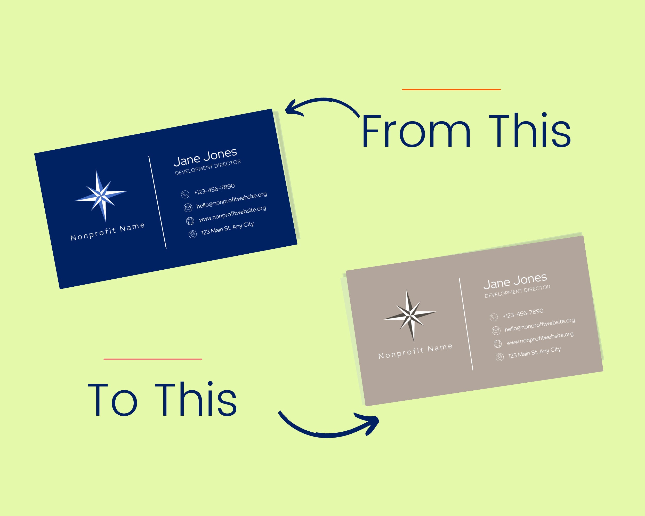 Nonprofit Business Card Template Printable Business Card Template Canva