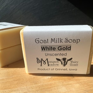 White Gold | Unscented, natural, and handmade goat milk bar soap