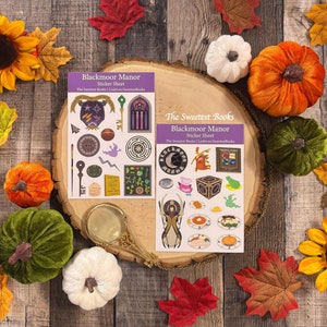 Nancy Drew Blackmoor Manor Sticker Sheets | Curse of Blackmoor Manor | Aesthetic Stickers | Notebook Stickers | Handmade Stickers