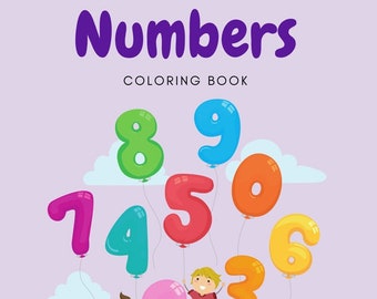 Numbers 1-50 Coloring Book/ Digital/ Instant Download
