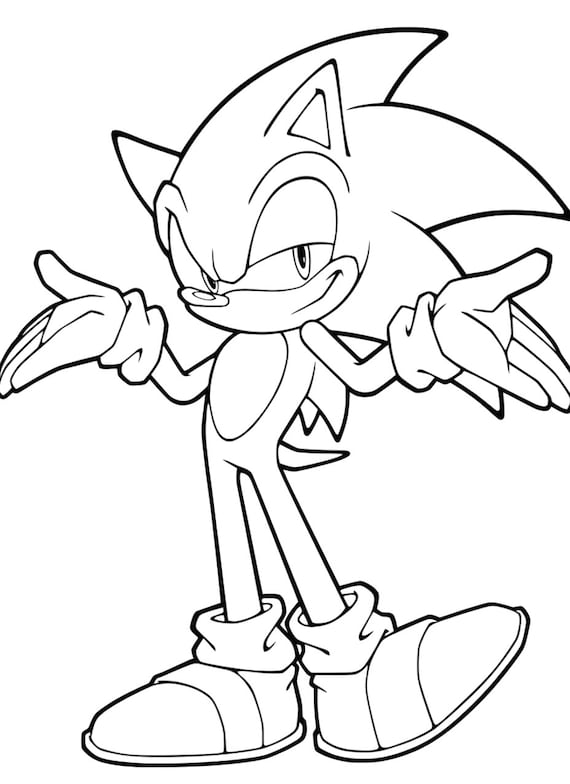 Libro para Colorear SONIC : NUEVO LIBRO DE COLOREAR - ¡Libro de colorear de  Sonic The Hedgehog para niños de 4 a 6, de 6 a 8 y de 8 a 12