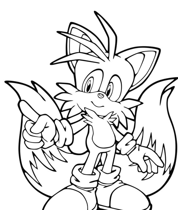 Printable Sonic the Hedgehog Tails Coloring in sheets - Free Kids