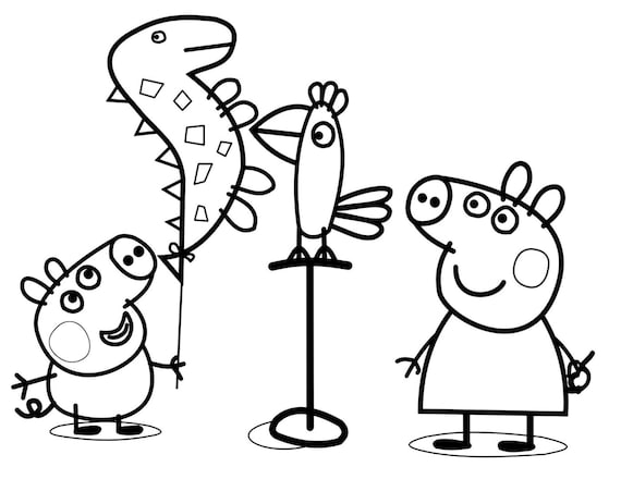 Patrones para aplicaciones  Peppa pig colouring, Peppa pig coloring pages, Peppa  pig drawing