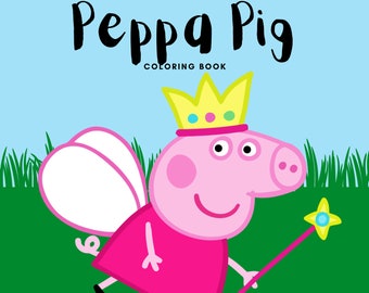 Peppa Pig Coloring Book/ Digital/ Instant Download/ 40 Pages