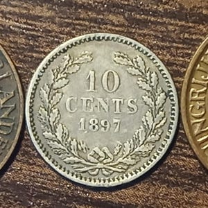 1800&#39;s & 1900&#39;s Netherlands Silver old Coins Full bold dates!