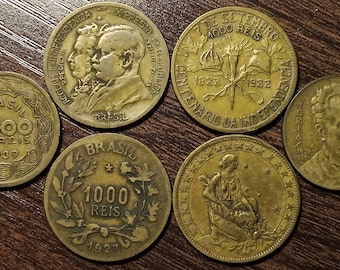 1900's Brazil Reis Coins Full bold dates!