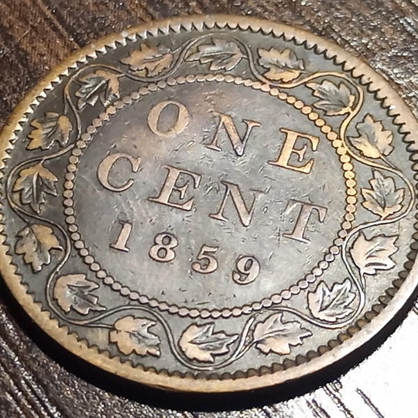 1859 & 1891 Canada One Cent Coins Full dates!