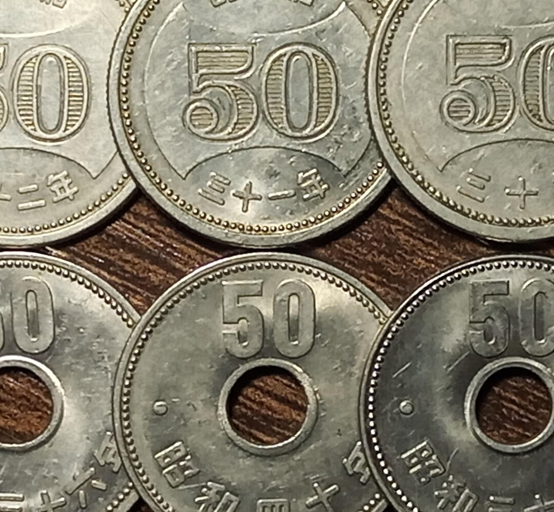 1950's Japan 50 Yen 6 Coins Full Bold Dates! - Etsy