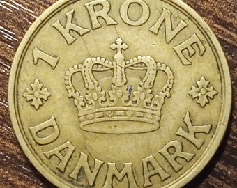 1926 Denmark 1 Korona Full bold date!