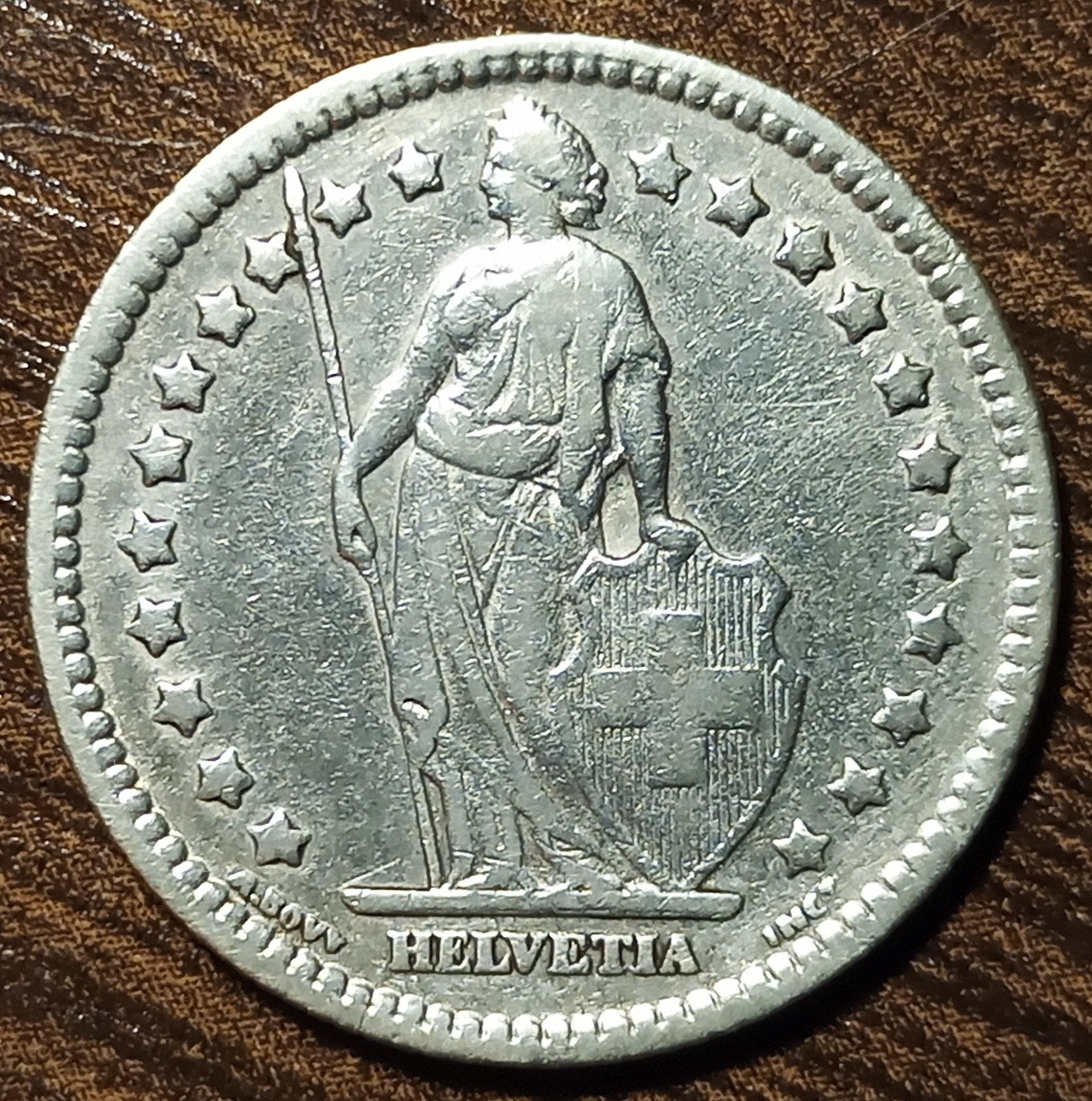 1921 Silver Swiss One Franc Full Bold Date! - Etsy