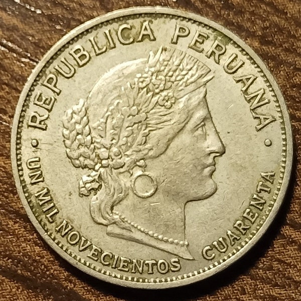 1940 Peru 10 Centavos Brilliant Full bold date!