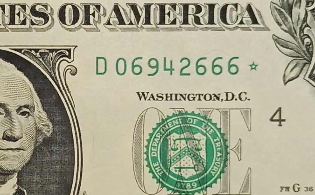 2021 Rare US Star Note 666*/6 Serial Number One Dollar Currency ...