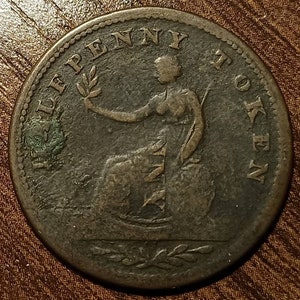 1811-13 Canada Error double struck Nobis Half Penny!