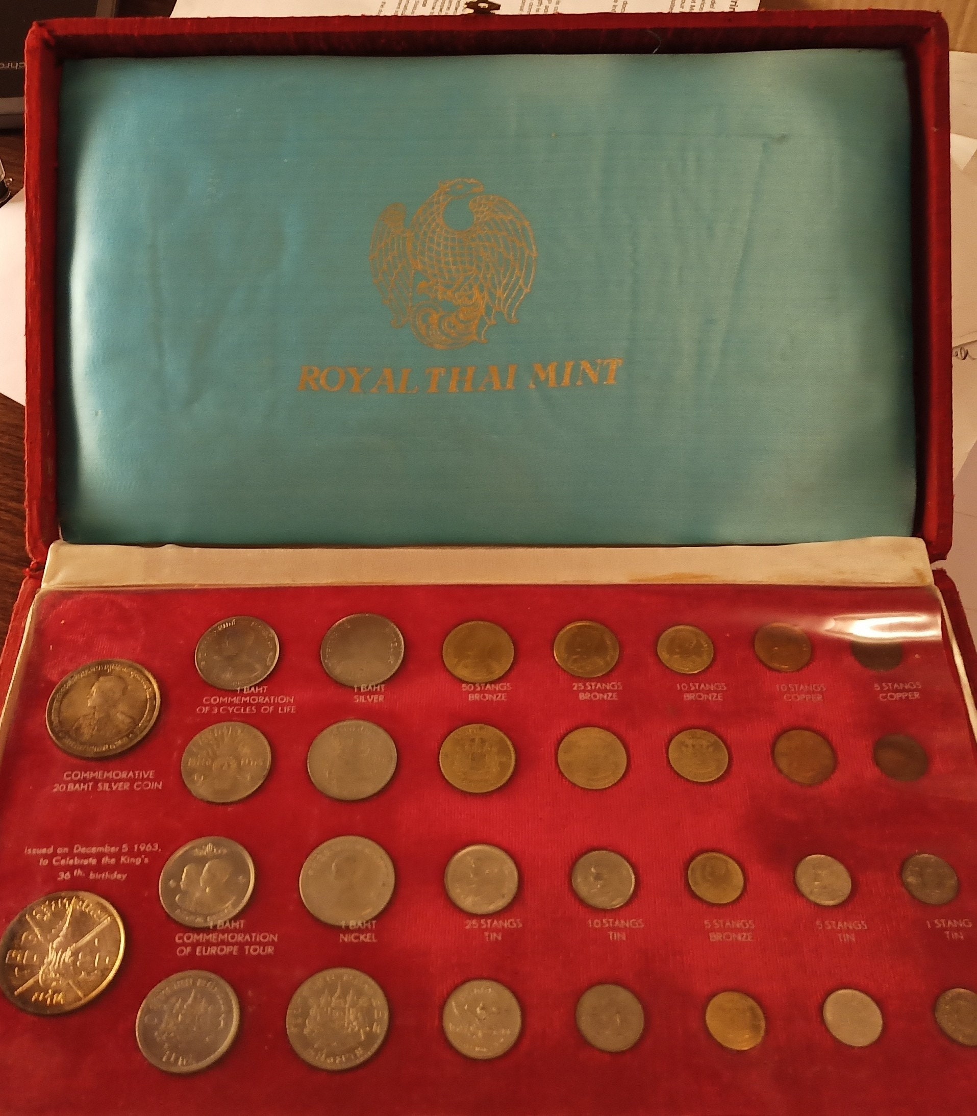 1963 Thailand Thai Royal Mint Set 30 Coins 4 Silver Coins - Etsy