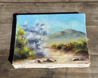Vintage Beautiful Landscape Mini Oil Painting Unsigned Unframed