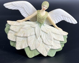 2003 Hallmark Keepsake Christmas Porcelain Tree Topper Ornament Beautiful Angel