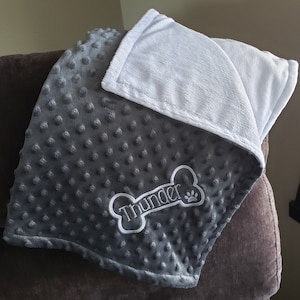 Embroidered Custom Dog Blanket
