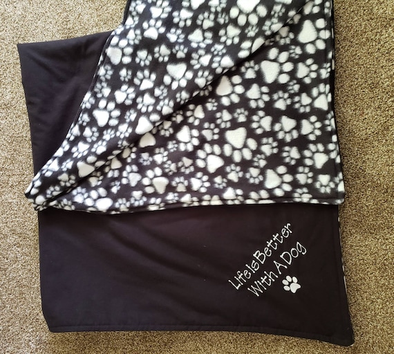 Customized Dog Paw Blanket Etsy