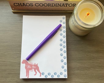 Who let the Box Out Notepad, Boxer Dog Notepad, Boxer Dog Gifts, Boxer Dog Mom, Boxer Dog Dad, Boxer Dog Lover, Boxer Dog Art, Boxer Art