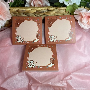 Chocolate Cow Sticky Notes, Kawaii Sticky Notes, Back to School Supplies, Cute Office Supplies, Southern Girl, Cow Art, Kawaii Stationery