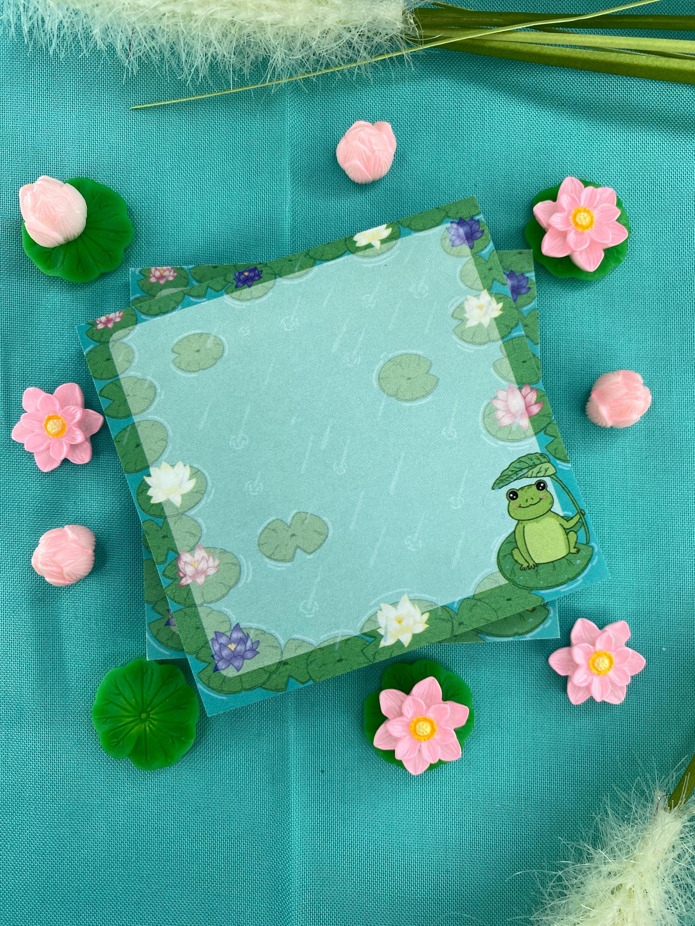 Rainy Day Frog Sticky Notes, Cute Frog Post-it Notes, Kawaii Frog ...