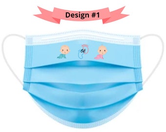 Personliga babyshowermasker för gäster | Anpassade engångsmasker | Festgåvor | Födelsedagsgåvor |