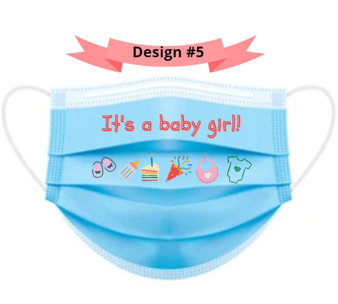 Personalized Baby Shower Masks for Guests Custom Disposable Masks Party